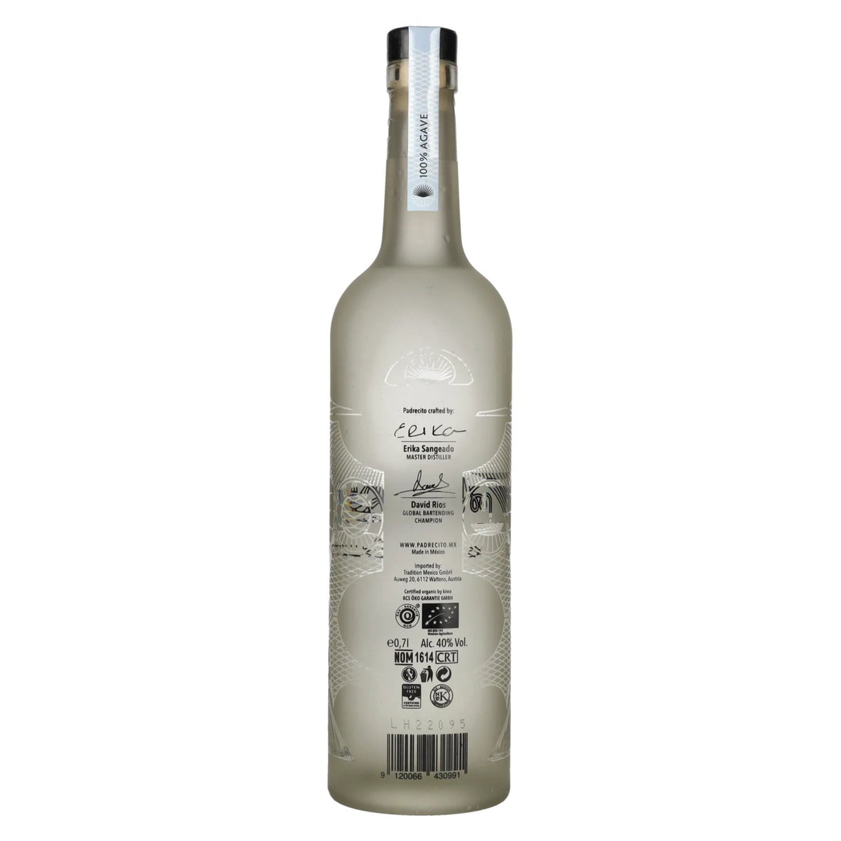 Padre Azul PADRECITO Premium Tequila Blanco 100% agave 40% vol. 0,7 l