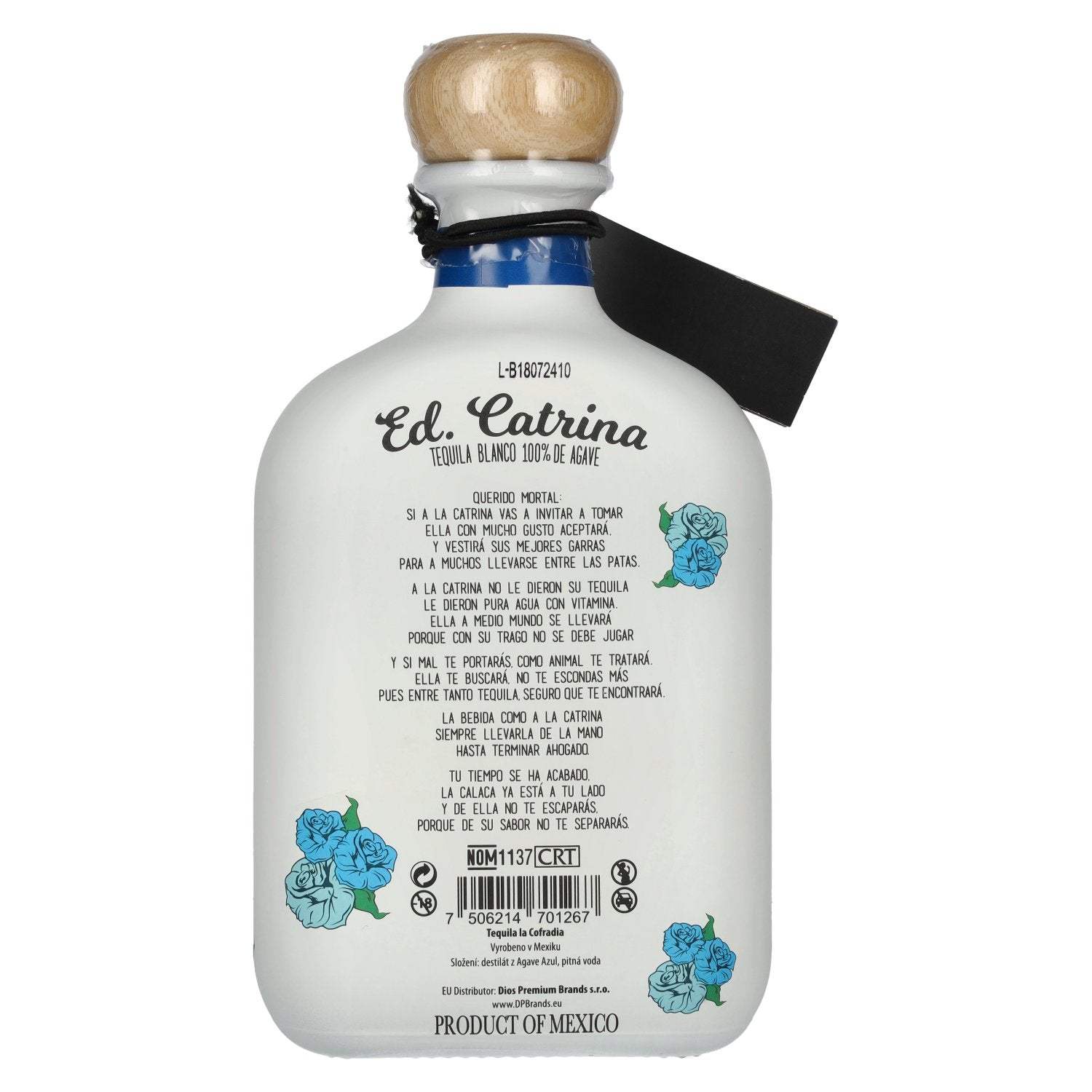 La Cofradia ED. CATRINA Tequila Blanco 100% de Agave 38% Vol. 0,7l