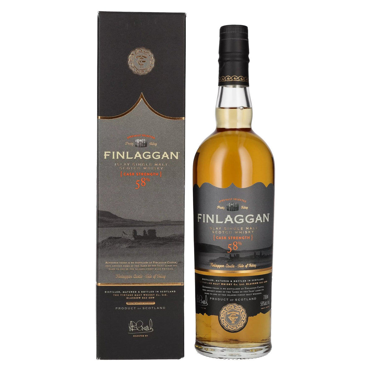Finlaggan Cask Strength Small Batch Release 58% vol. 0.7 l in a gift box
