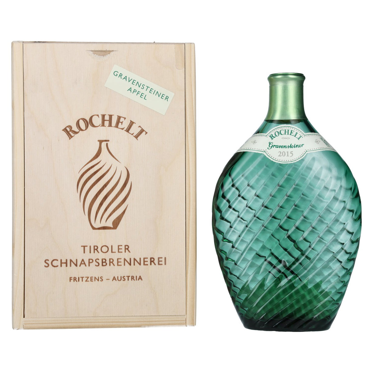 Rochelt Gravensteiner 2015, 50 % vol., 0,35 l, dans une caisse en bois
