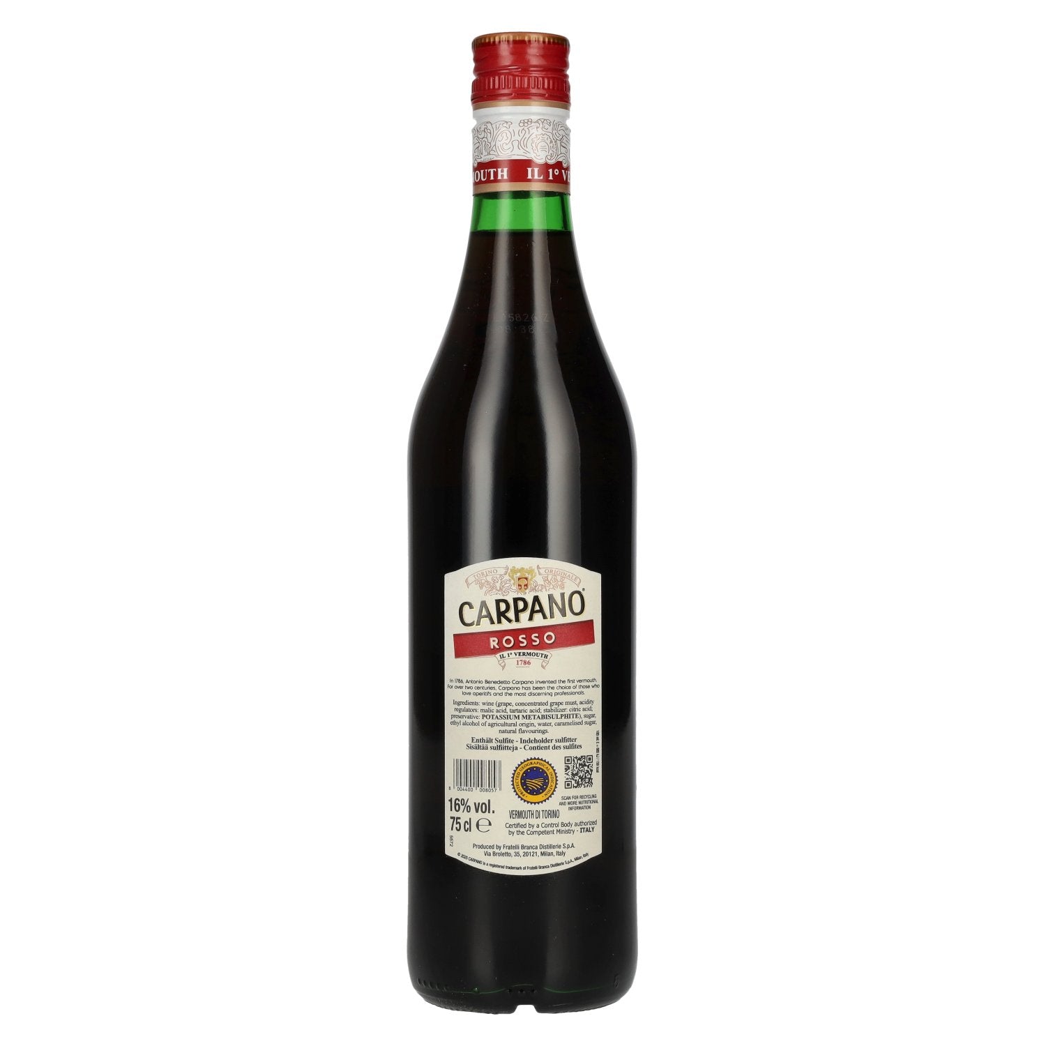 Carpano Classico Rosso Vermouth 16% Vol. 0,75l