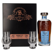 Signatory Vintage BOWMORE 45 Years Old 30th ANNIVERSARY 1972 46,7% Vol. 0,7l in Holzkiste mit 2 Gläsern