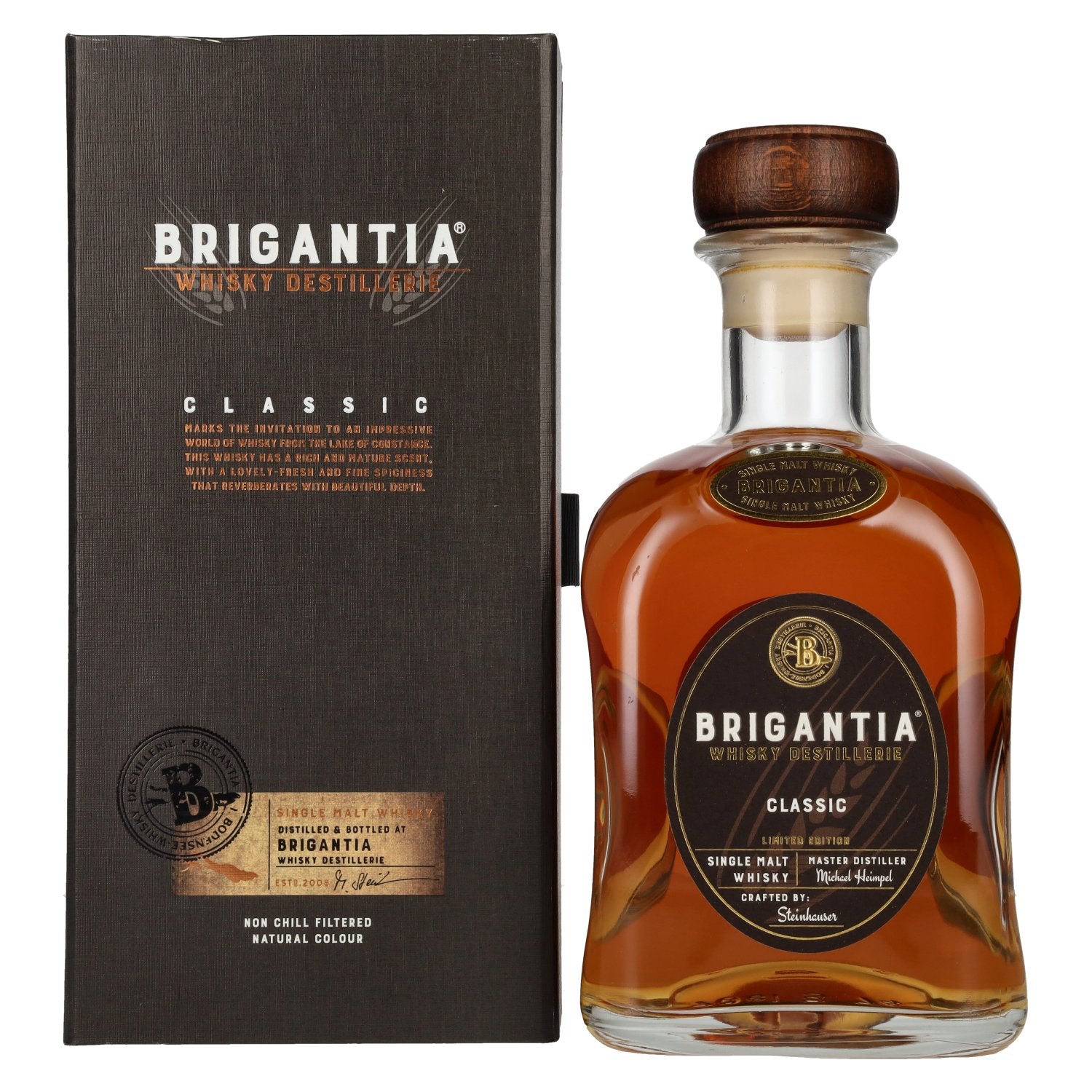 Steinhauser BRIGANTIA CLASSIC Single Malt Whisky Limited Edition 43% Vol. 0,7l in Geschenkbox