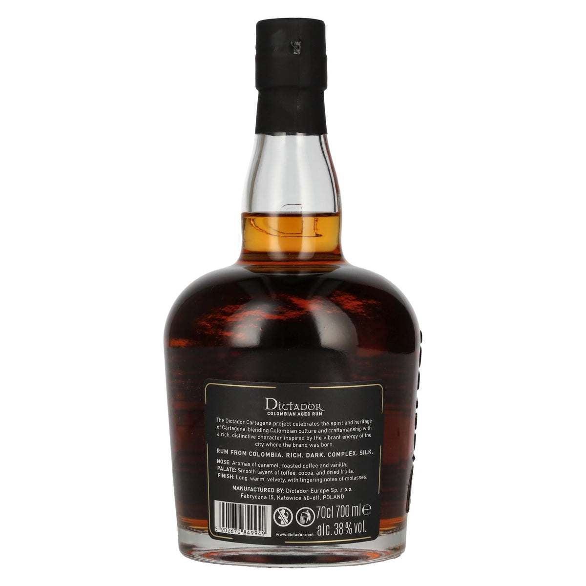 Dictador CARTAGENA Colombiaanse gerijpte rum 38% vol. 0,7 l