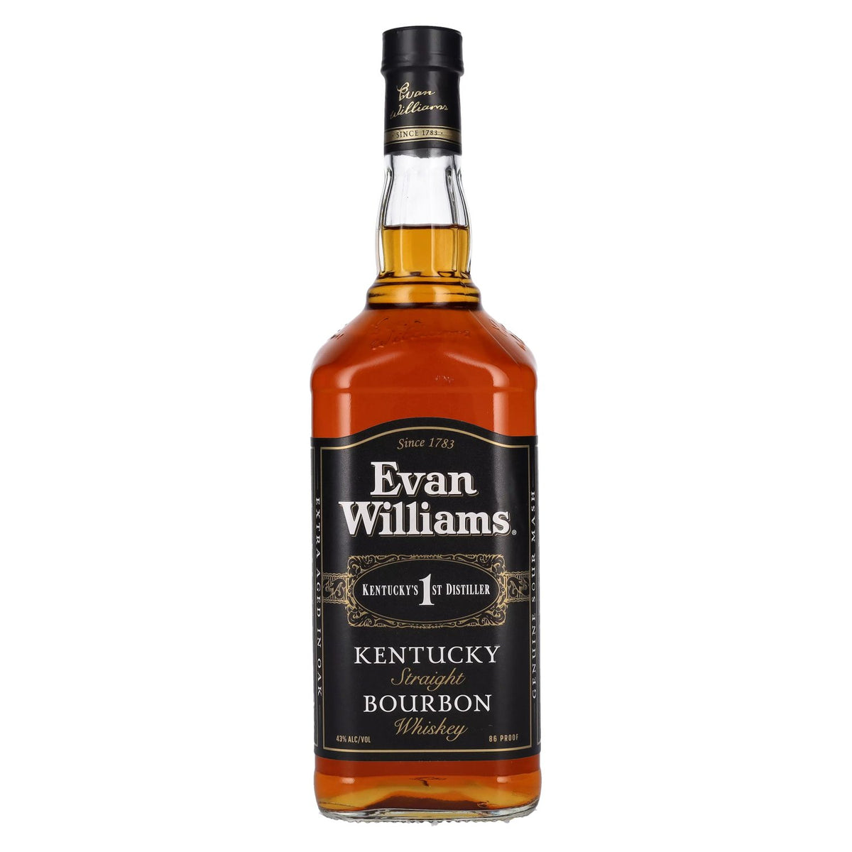 Evan Williams Kentucky Straight Bourbon Whisky Black Label 43% vol. 1 litre
