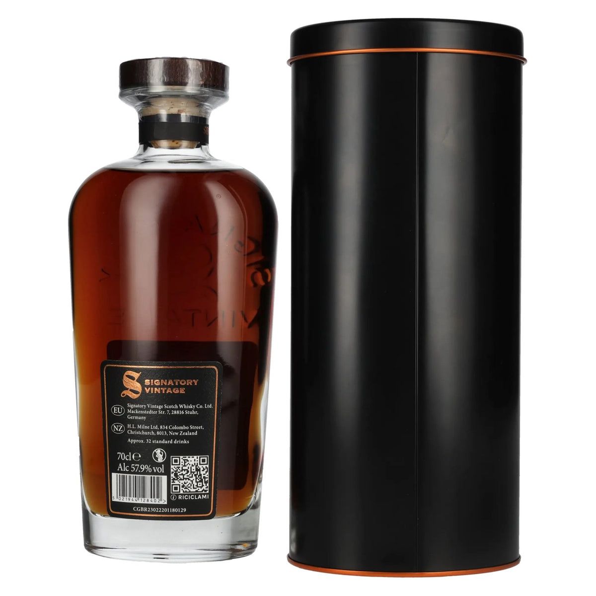 Signatory Vintage SYMINGTON'S CHOICE 16 Years Old Auchroisk PX Hogshead Finish #3 2008 57.9% vol. 0.7 l in a tin box