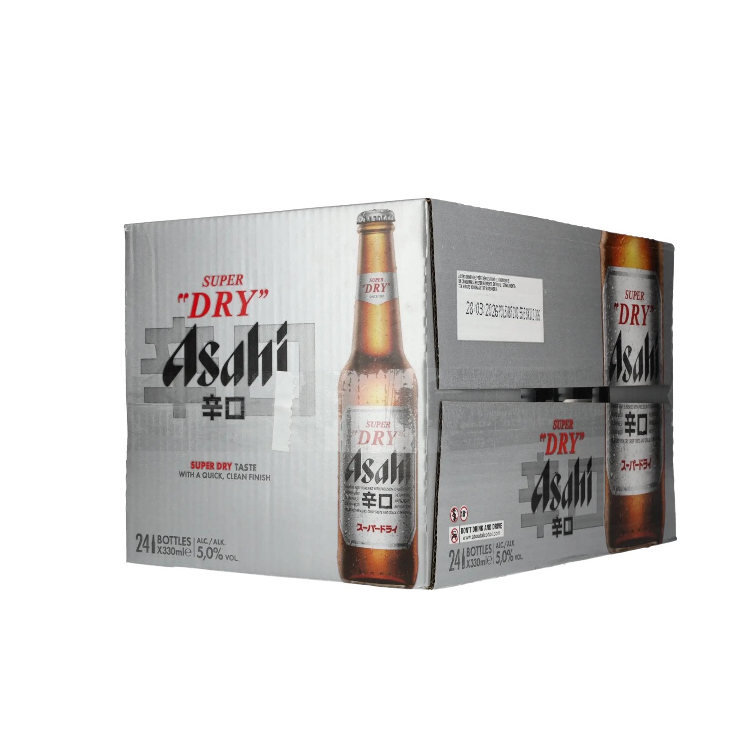 Asahi Super Dry-bier 5% vol. 24 x 0,33 l