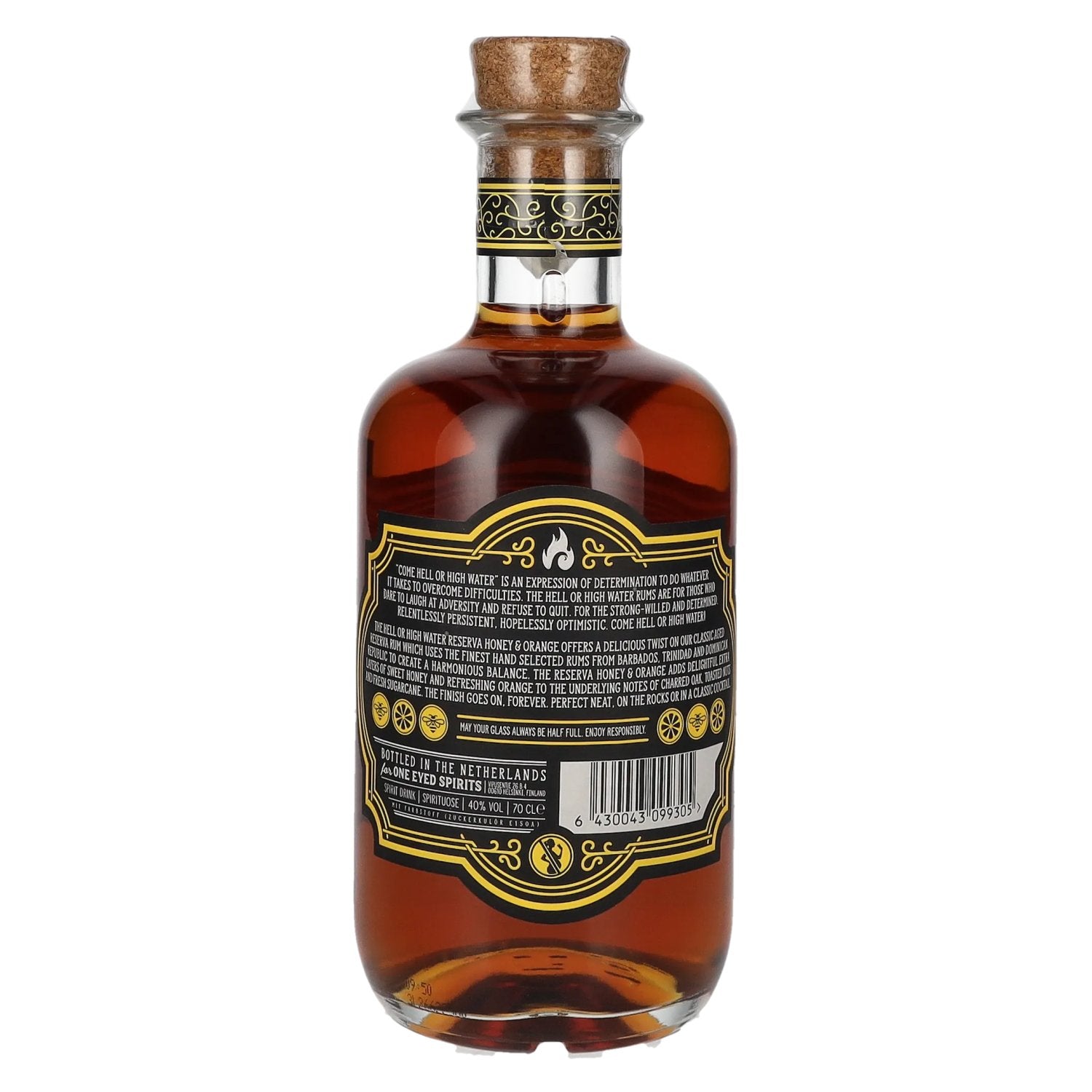 Come Hell or High Water RESERVA Honey &amp; Orange Spirit Drink 40% vol. 0,7l