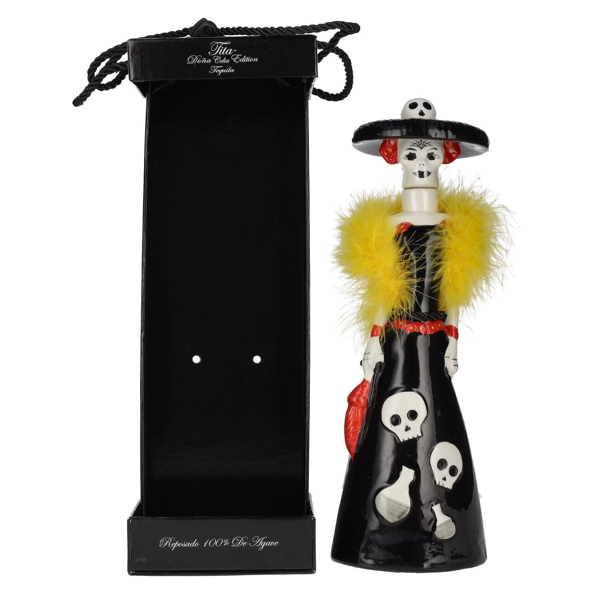 Dona Celia Tequila Reposado 100 % d'agave, 40 % vol., 0,7 l, dans un coffret cadeau