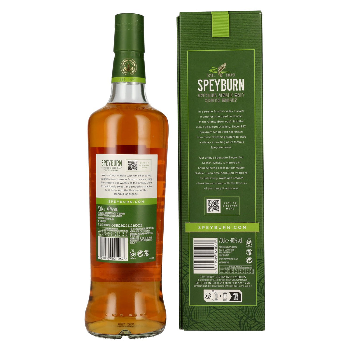 Speyburn 10 Years Old Speyside Single Malt Scotch Whisky 40% Vol. 0,7l in Geschenkbox