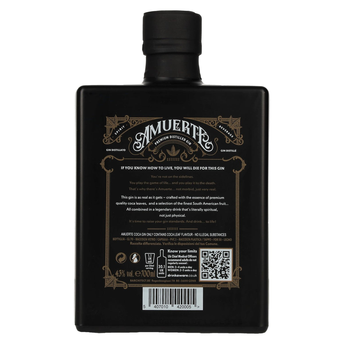 Amuerte Gin - Black Edition 43% vol. 0,7 l