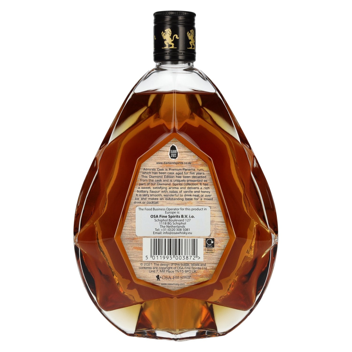 OSA Fine Spirits Admiral's Cask Premium Panama Rum Diamond 40% Vol. 0,7l