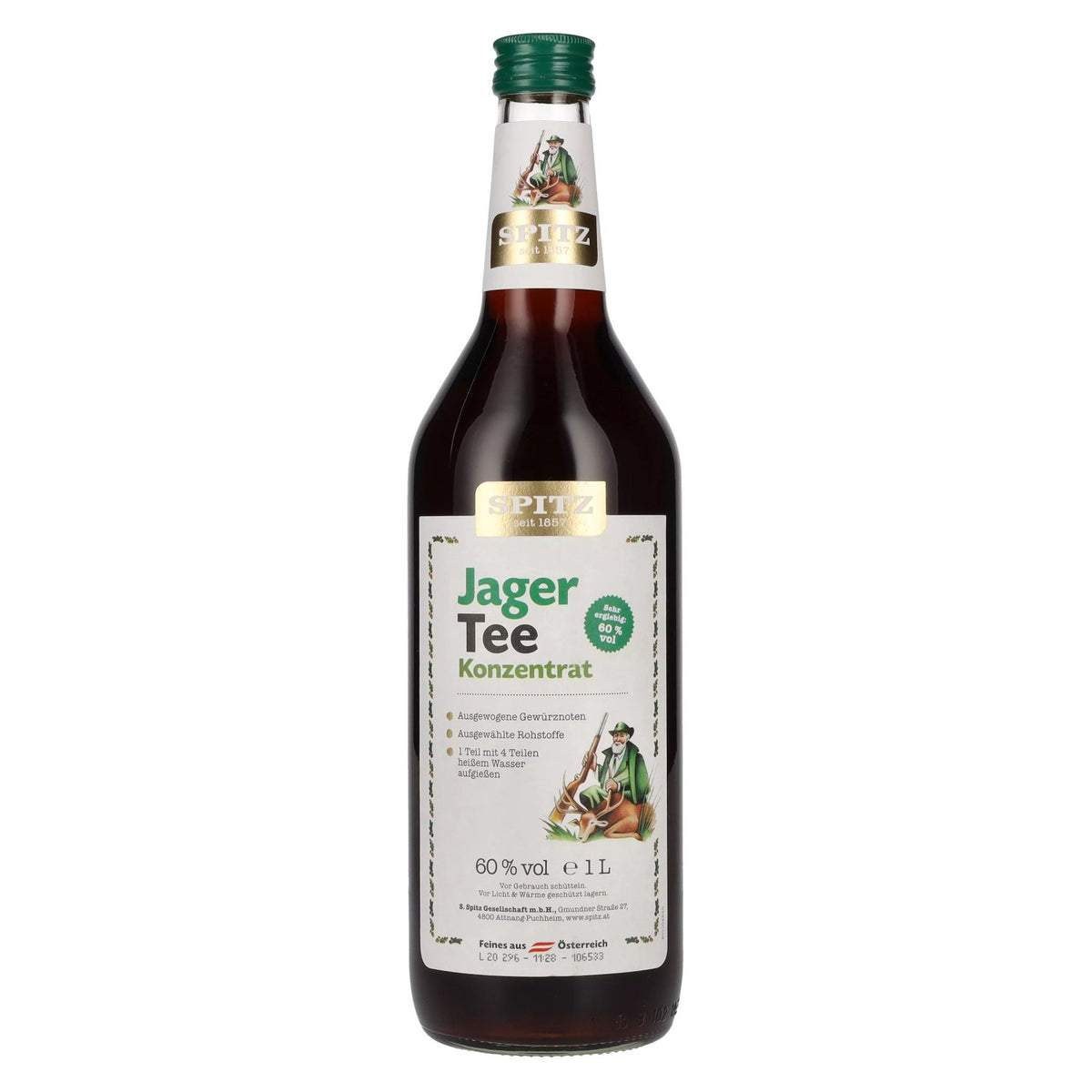 Spitz Jagertee 60% vol. 1 litre