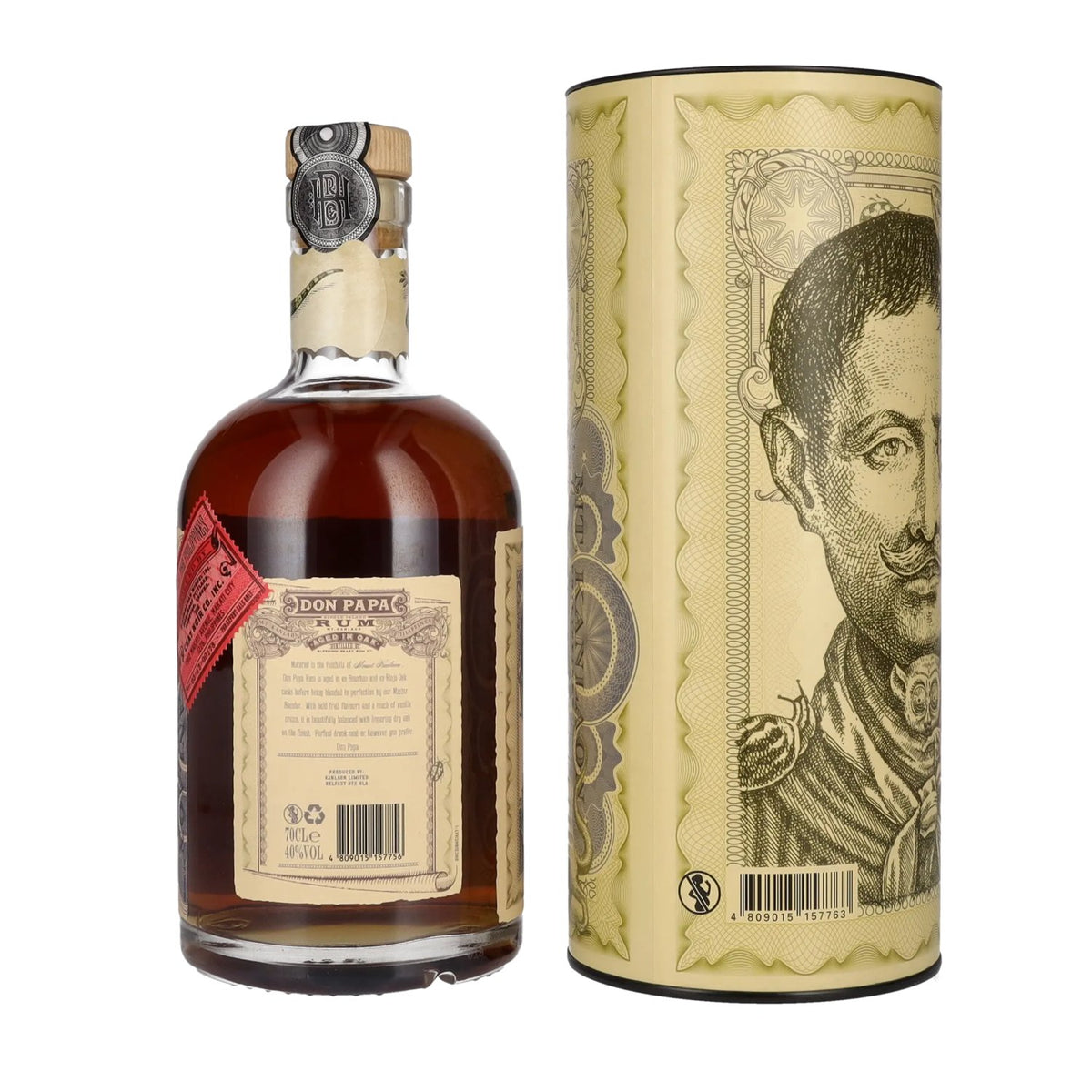 Don Papa 7-Year-Old Single Island Rum 40% vol. 0.7 l in a gift box