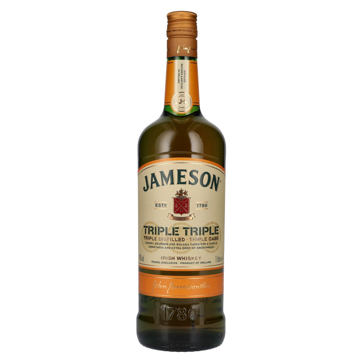 Jameson Whiskey Triple Distilled &amp; Triple Cask, 40 % vol., 1 l