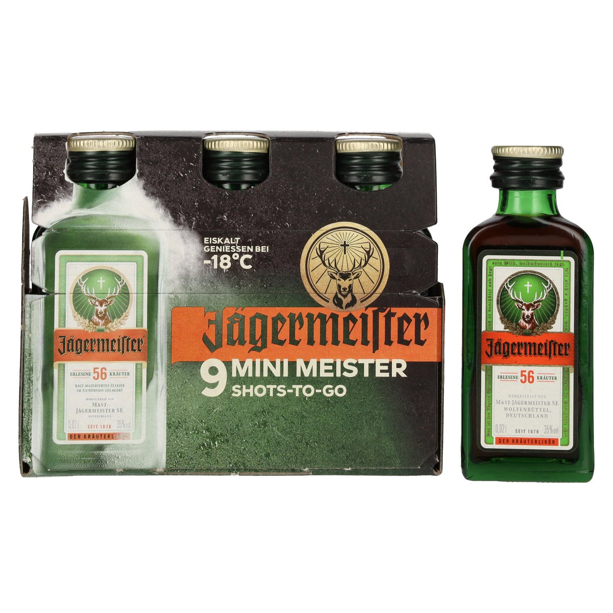 Jägermeister 9-JägerPack 35% vol. 9 x 0,02 l