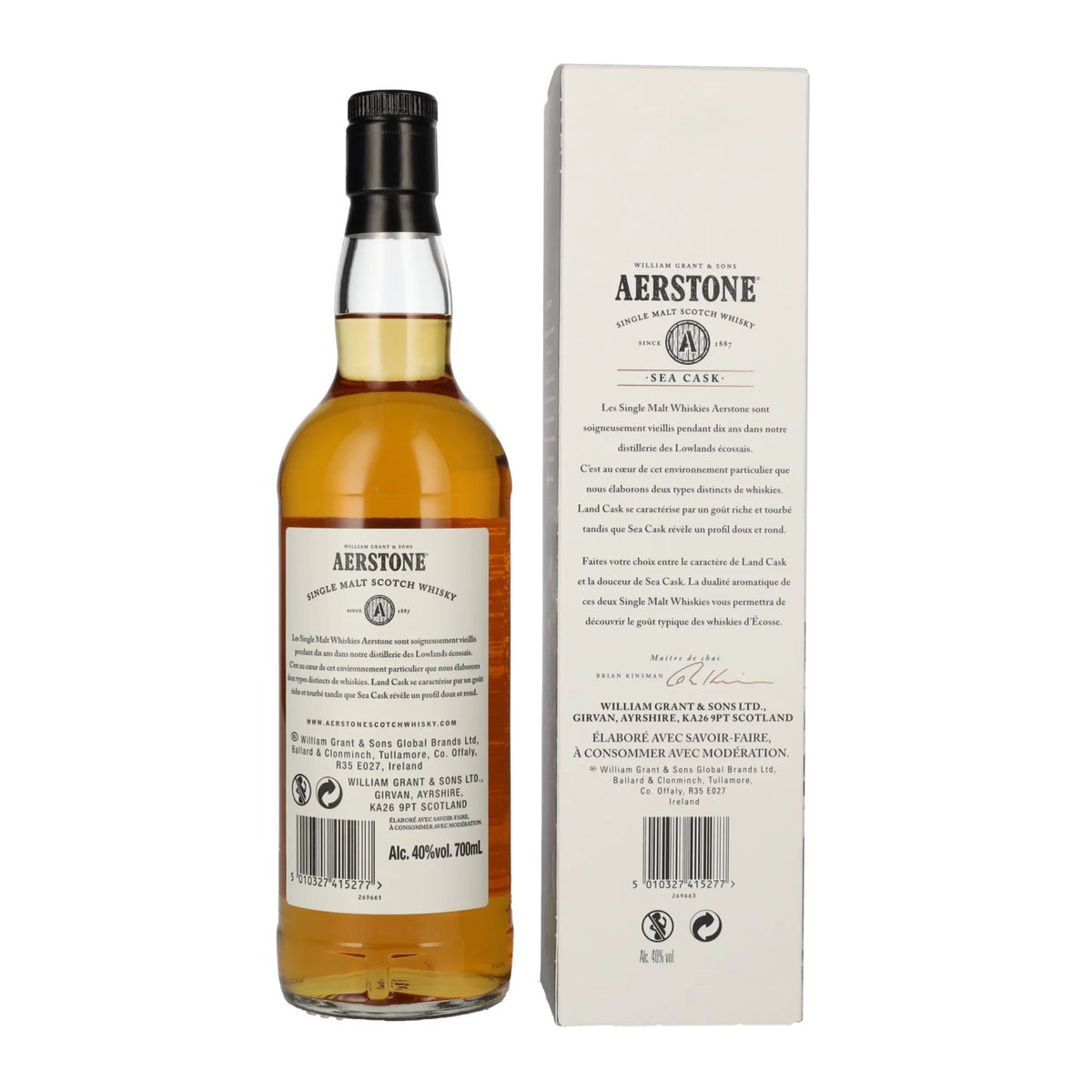 Aerstone 10 Years Old SEA CASK Single Malt 40% vol. 0.7l in a gift box