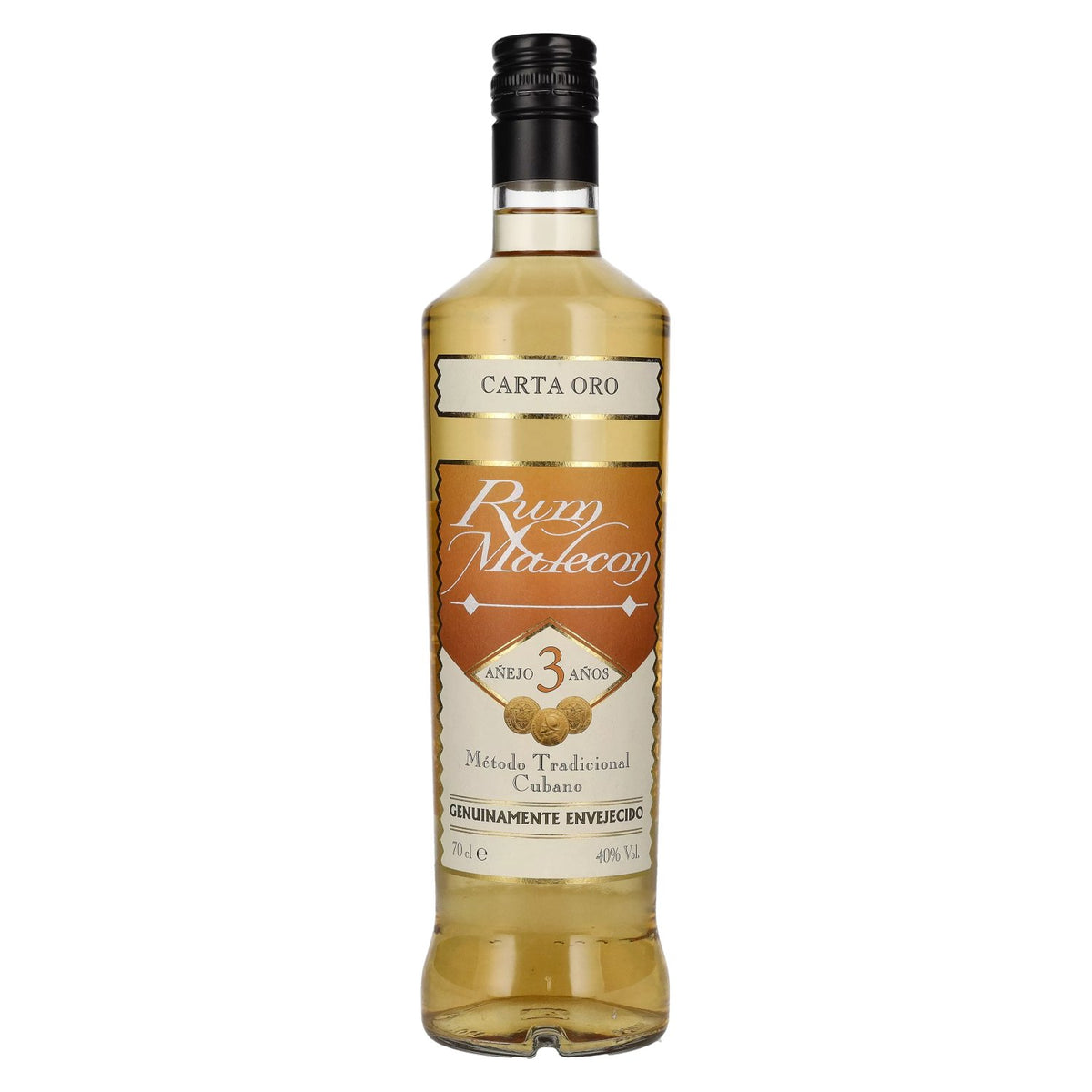 Rum Malecon Añejo 3 Years Carta Oro 40% vol. 0.7 l