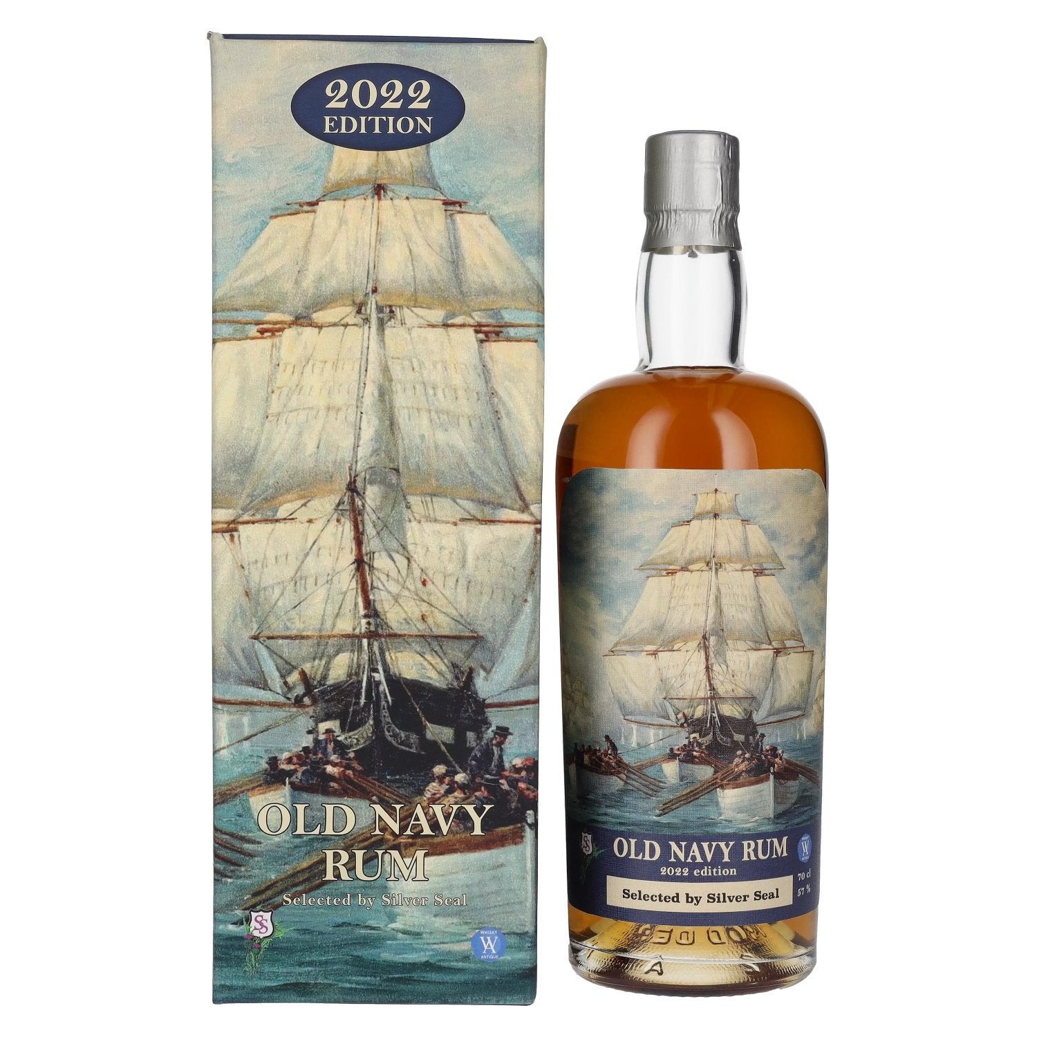 Silver Seal Old Navy Rum Edition 2022 57% vol. 0,7l en coffret cadeau