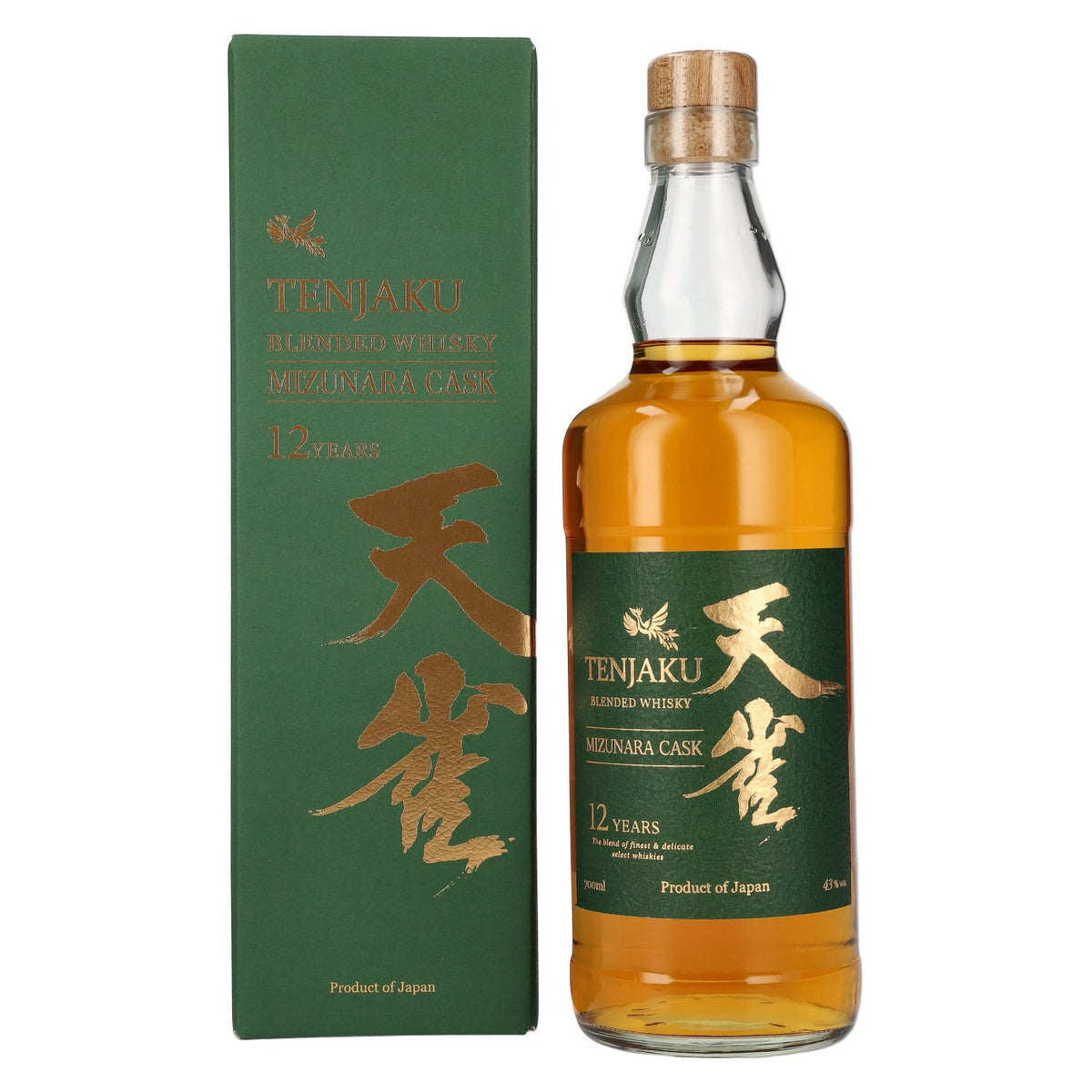 Whisky assemblé Tenjaku 12 ans d'âge, vieilli en fût de mizunara, 43 % vol., 0,7 l, dans un coffret cadeau
