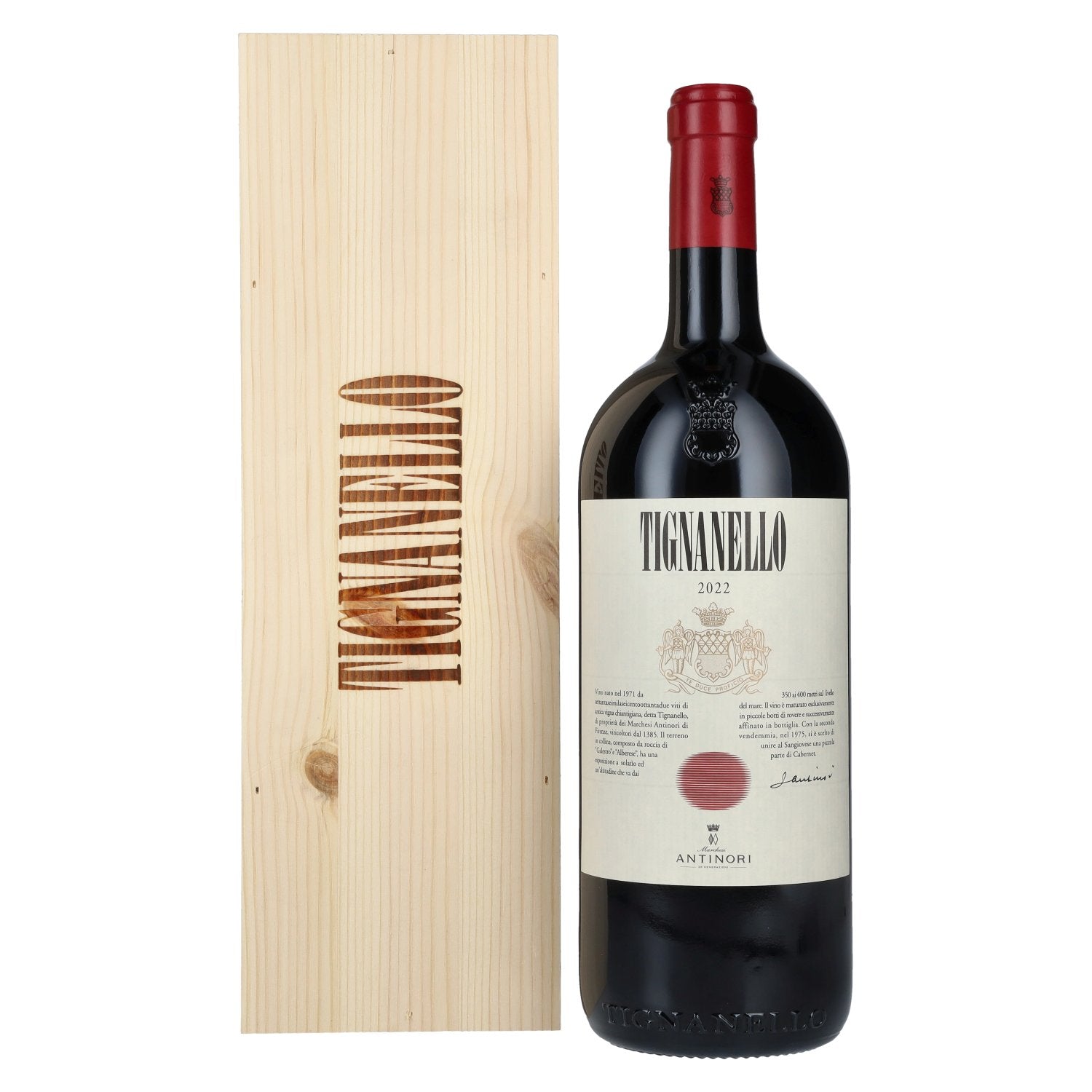 Marchesi Antinori Tignanello IGT 2022 14% Vol. 1,5l in Holzkiste