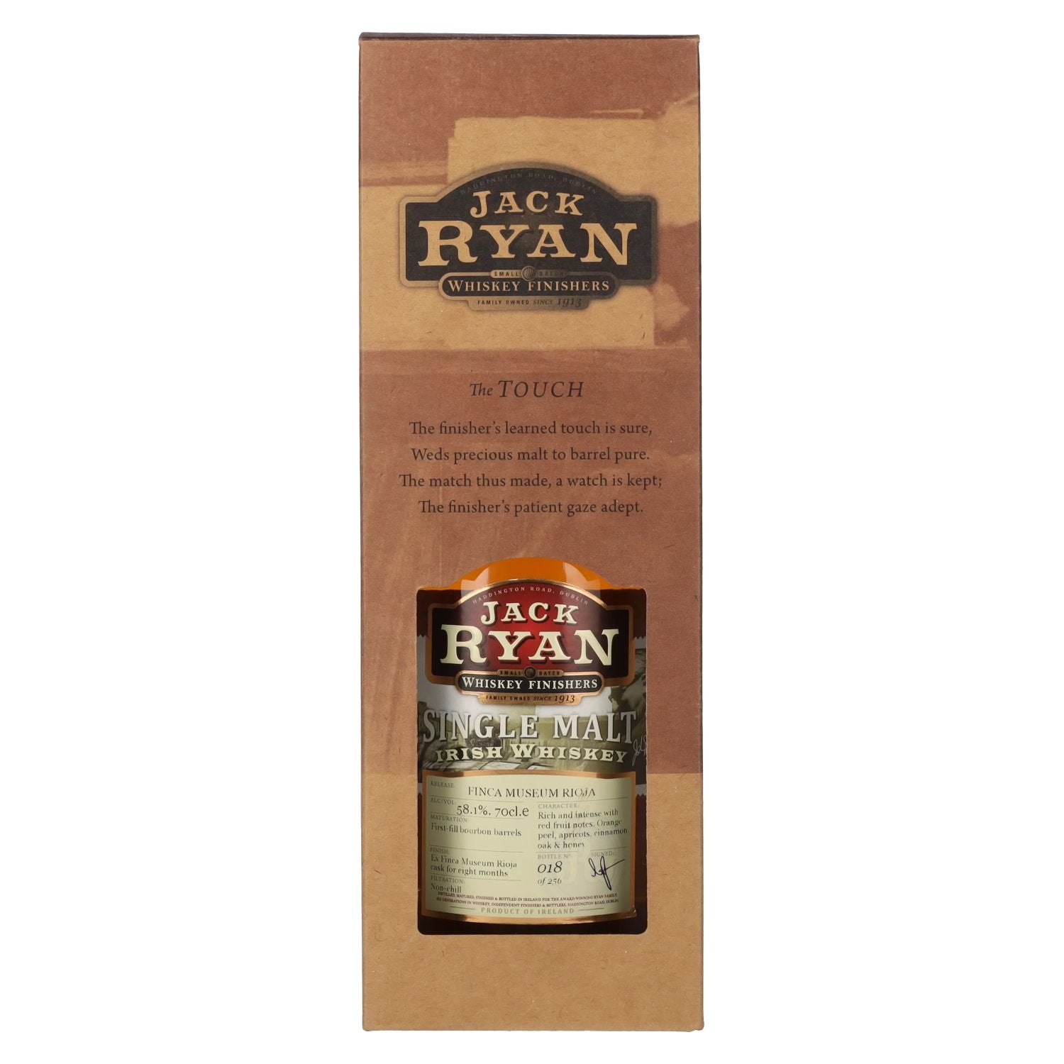 Jack Ryan 12 Years Old FINCA MUSEUM RIOJA Single Malt Irish Whiskey 58,1% Vol. 0,7l in geschenkverpakking