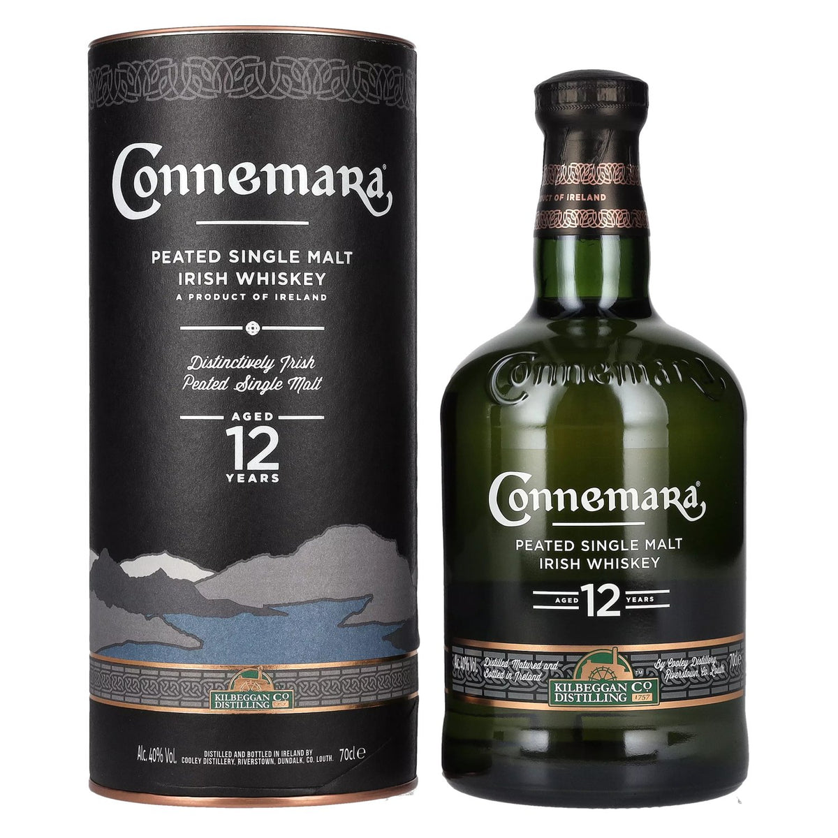 Connemara 12 Years Old Peated Single Malt Irish Whiskey 40% Vol. 0,7l in Geschenkbox