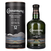 Connemara Whiskey single malt tourbé 12 ans d'âge, 40 % vol., 0,7 l, dans un coffret cadeau