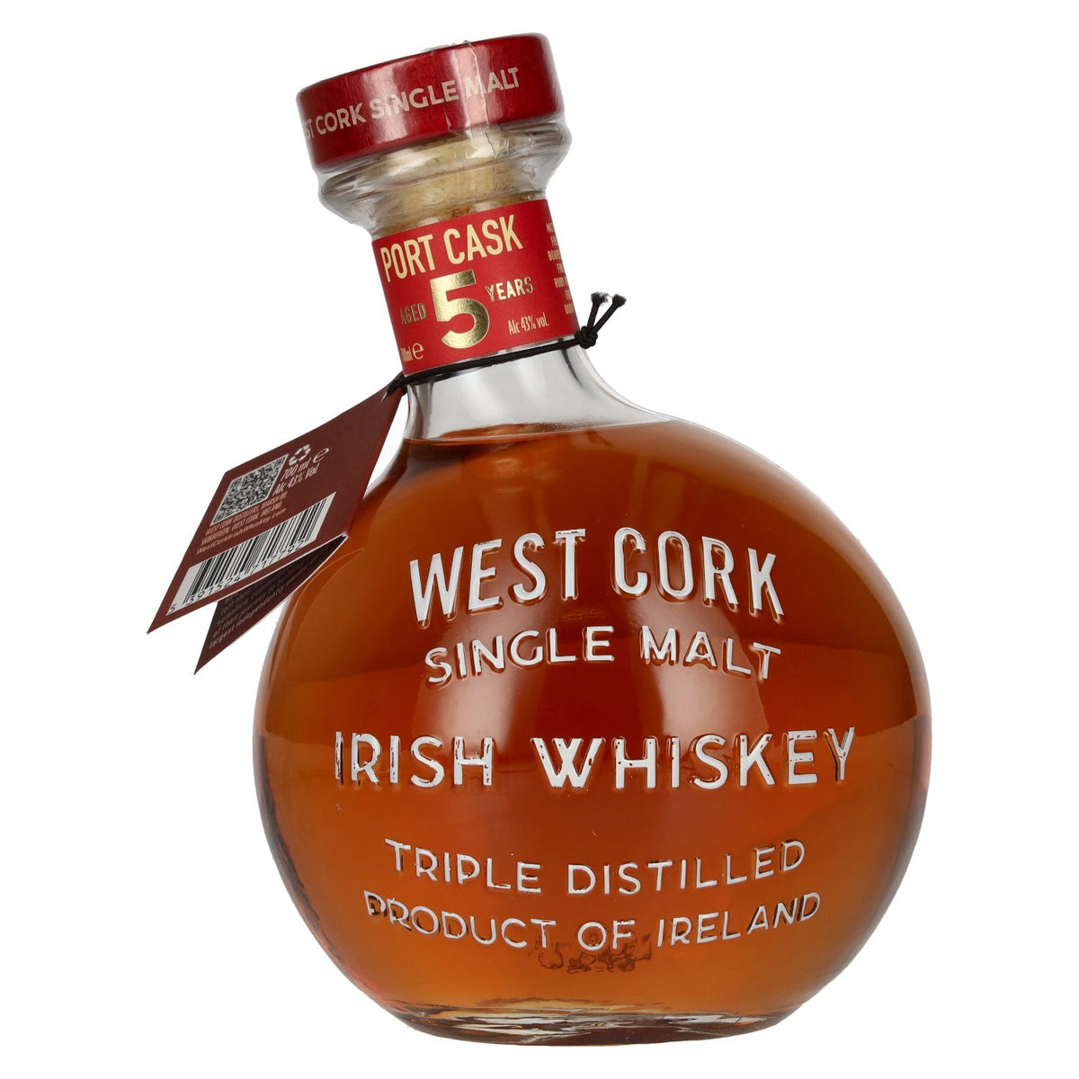 West Cork MARITIME Single Malt Irish Whiskey PORT CASK FINISHED Édition limitée 43 % vol. 0,7 l