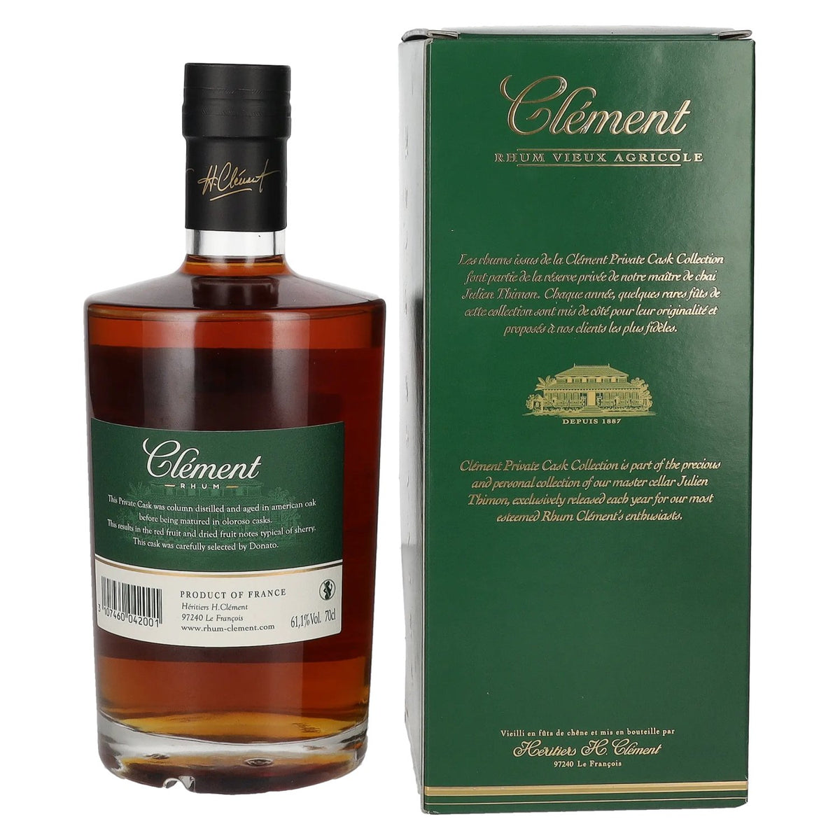 Clément Rhum Vieux Agricole PRIVATE CASK Oloroso 61,1% Vol. 0,7l in Geschenkbox