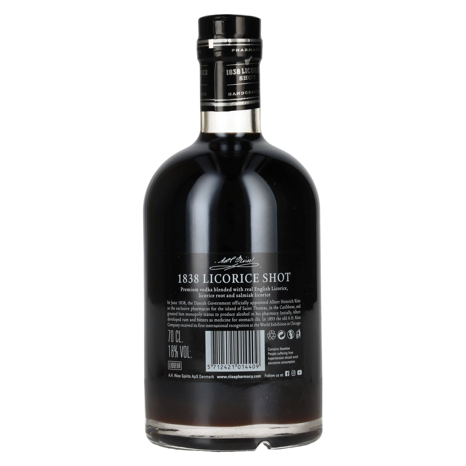 Old St. Croix A.H. Riise Pharmacy Zoethout SHOT 18% vol. 0,7 l