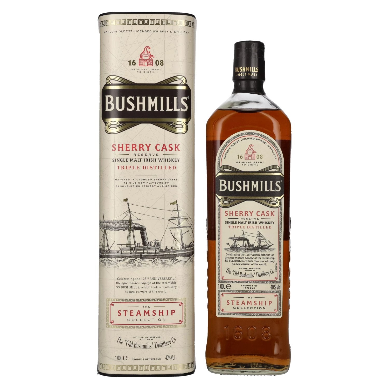 Bushmills SHERRY CASK Reserve The Steamship Collection 40% Vol. 1l in Geschenkbox