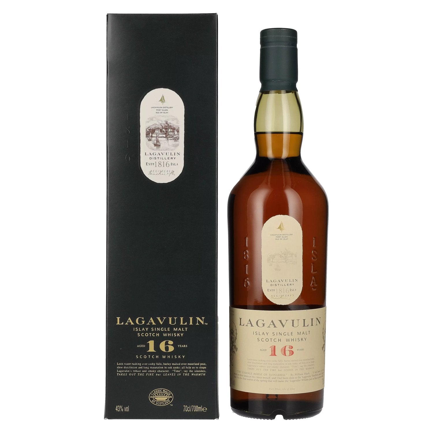 Lagavulin 16 Years Old Single Malt Whisky 43% Vol. 0,7l in geschenkverpakking