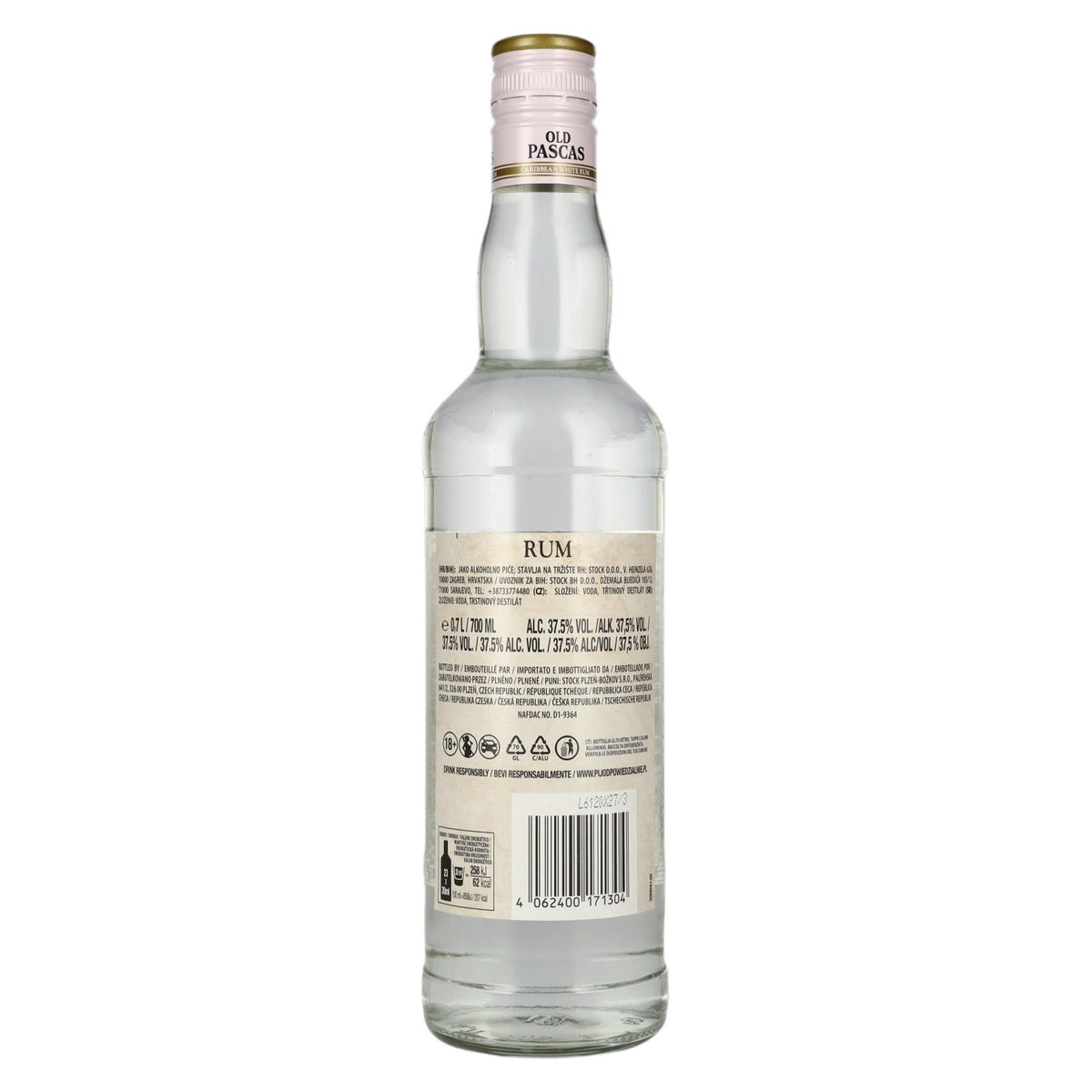 Old Pascas White Rum 37,5% Vol. 0,7l