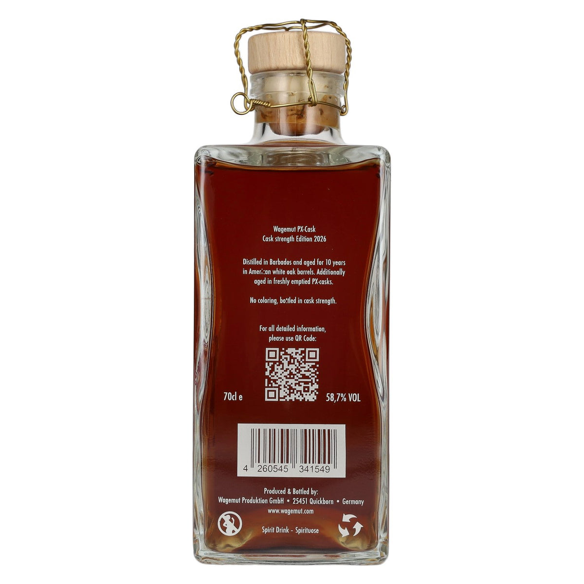 Wagemut van N. Kröger PX-CASK STRENGTH Edition 01 58,7% vol. 0,7 l