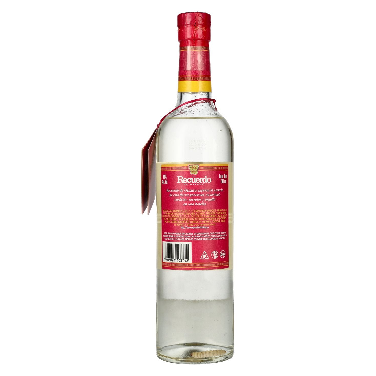 El Recuerdo de Oaxaca Mezcal Abocado with WURM 40% Vol. 0,7l
