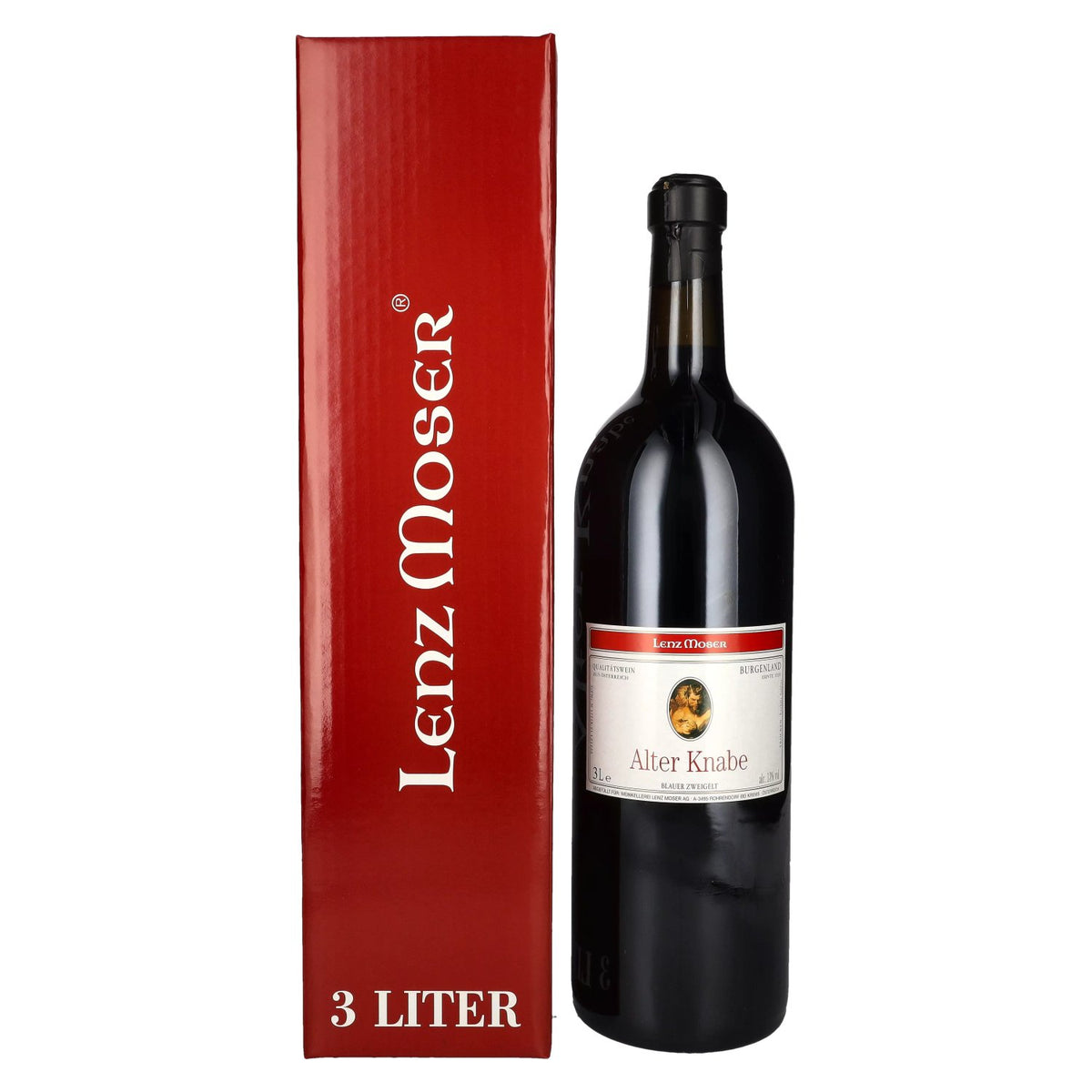 Lenz Moser Alter Knabe 13% vol. 3 l in geschenkverpakking