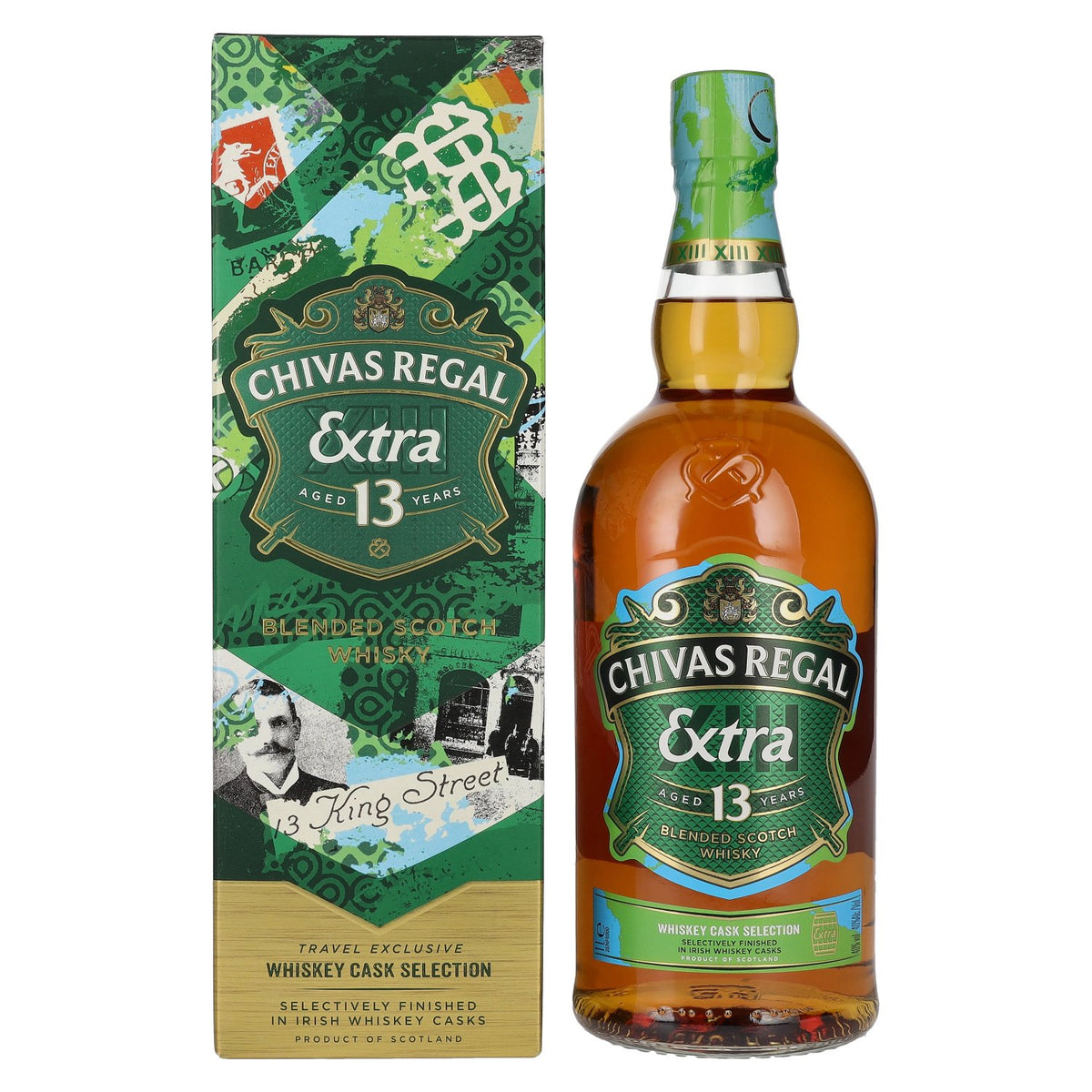 Chivas Regal EXTRA 13 Years Old IRISH CASKS SELECTION 40% vol. 1 l in geschenkverpakking