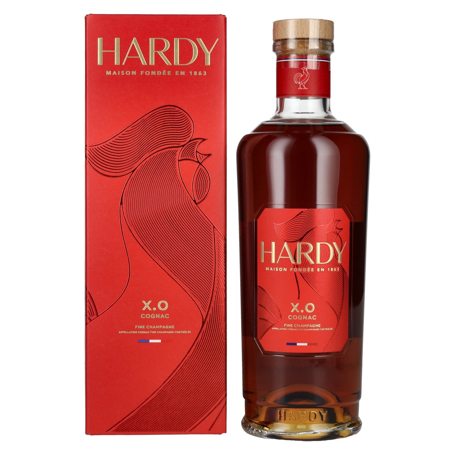 Hardy XO Fine Champagne Cognac 40% Vol. 0,7l in geschenkverpakking