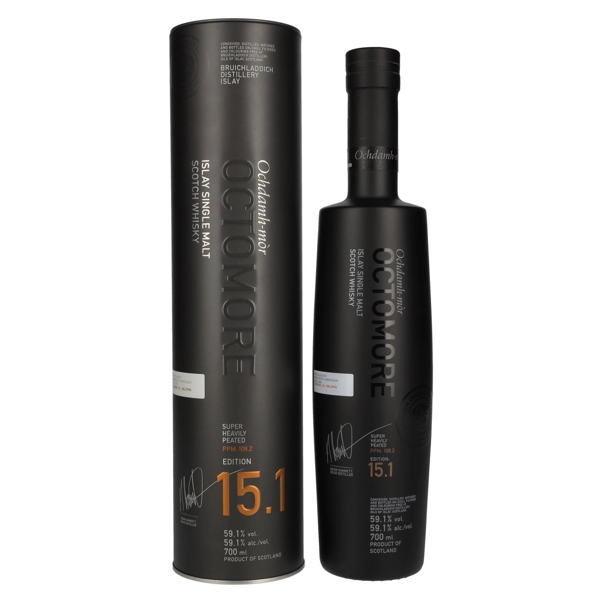 Octomore EDITION: 15.1 Super Heavily Peated Islay Single Malt Limited Release 2024 59,1% vol. 0,7 l in blikken doos