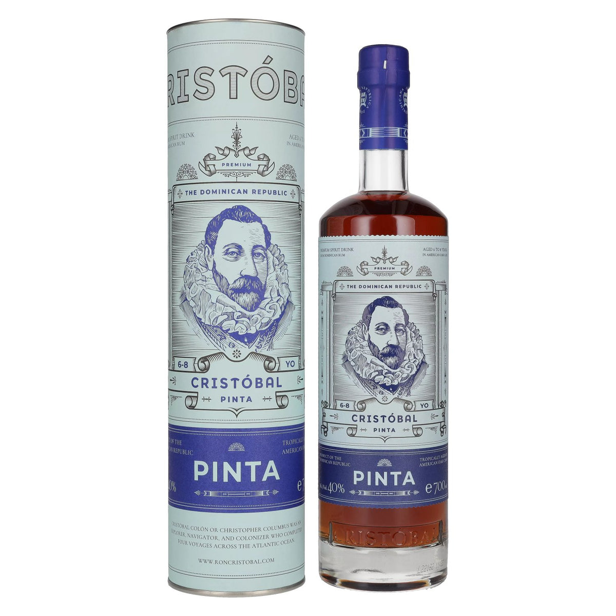Ron Cristóbal PINTA 40% ABV 0.7l in a gift box