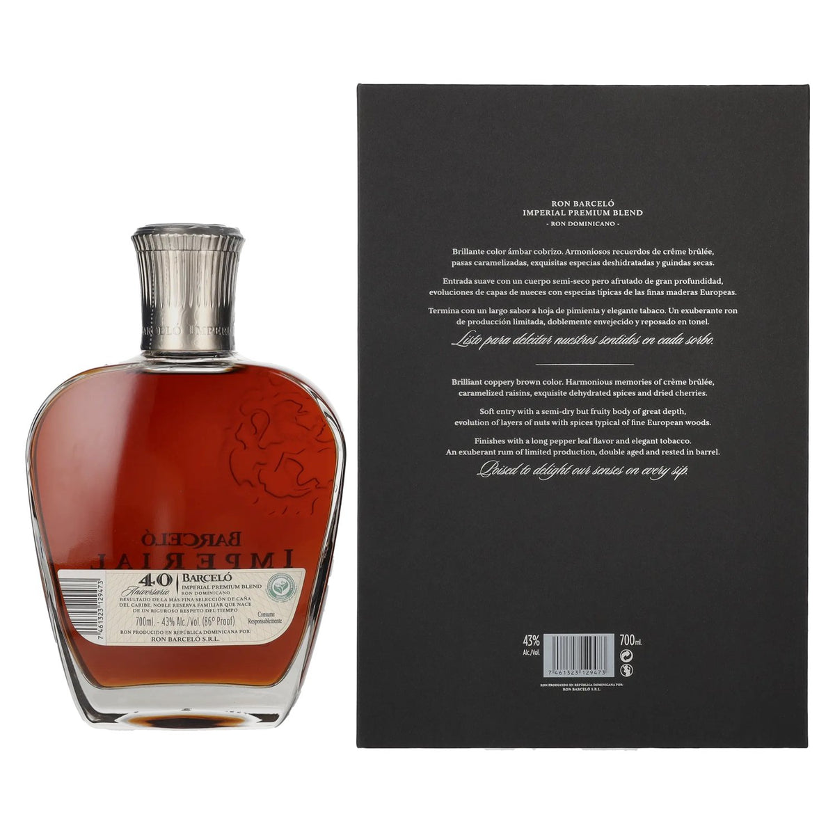 Barceló Imperial 40e anniversaire Rhum dominicain 43 % vol. 0,7 l dans un coffret cadeau