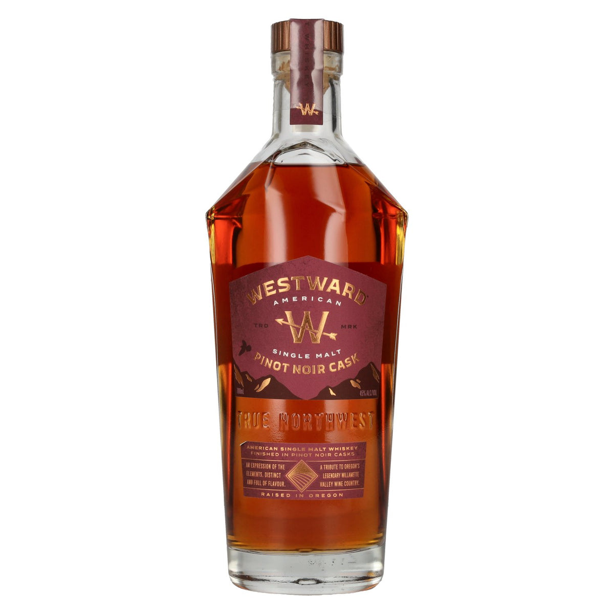 Westward American Single Malt Whiskey, Pinot Noir Cask, 45% vol., 0.7 litres