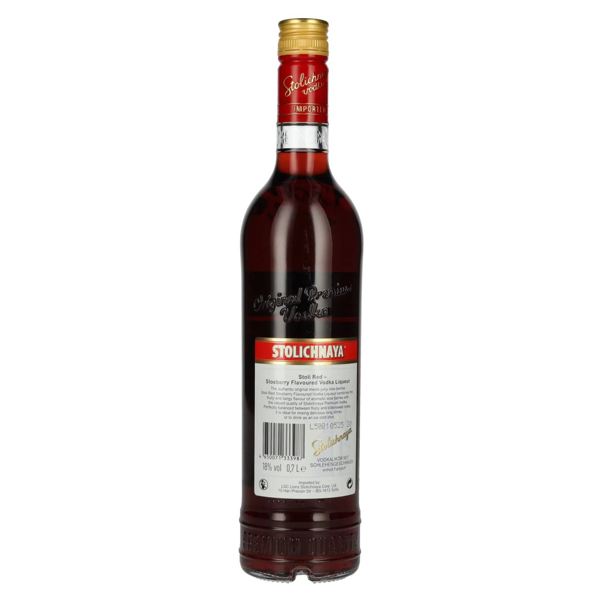 Stolichnaya Stoli Red Sloeberry gearomatiseerde wodka-likeur FKP 18% vol. 0,7 l