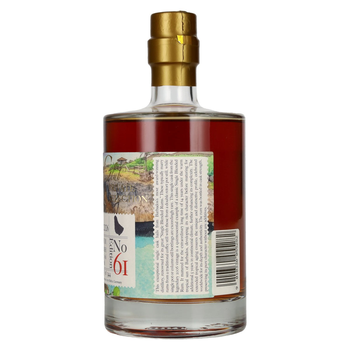 Rum Club PRIVATE SELECTION Barbados Single Cask Rum Edition 61 2006 59.5% vol. 0.5 l