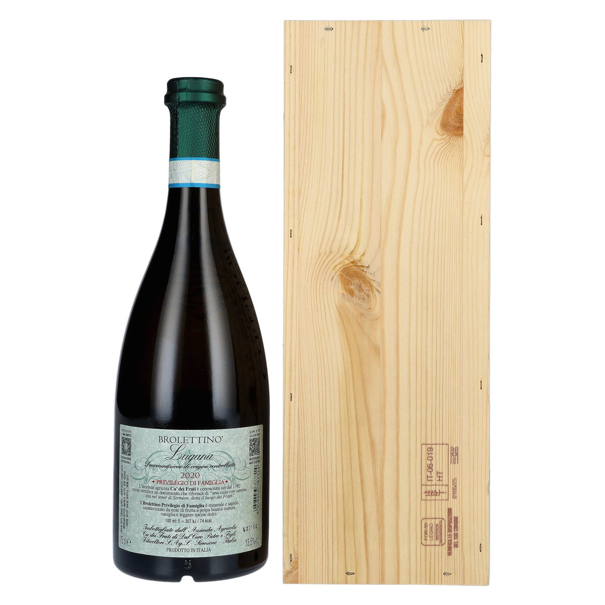Cà dei Frati Brolettino Lugana Privilegio di Famiglia DOC 2020 13,5 % vol. 0,75 l dans un coffret en bois