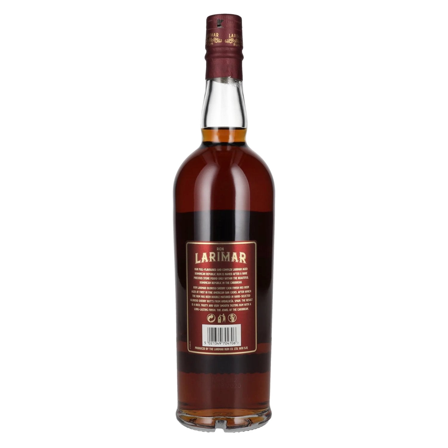 Ron Larimar 5 Jaar Oude Small Batch Rum Oloroso Sherry Vat Afwerking 40% Vol. 0,7l