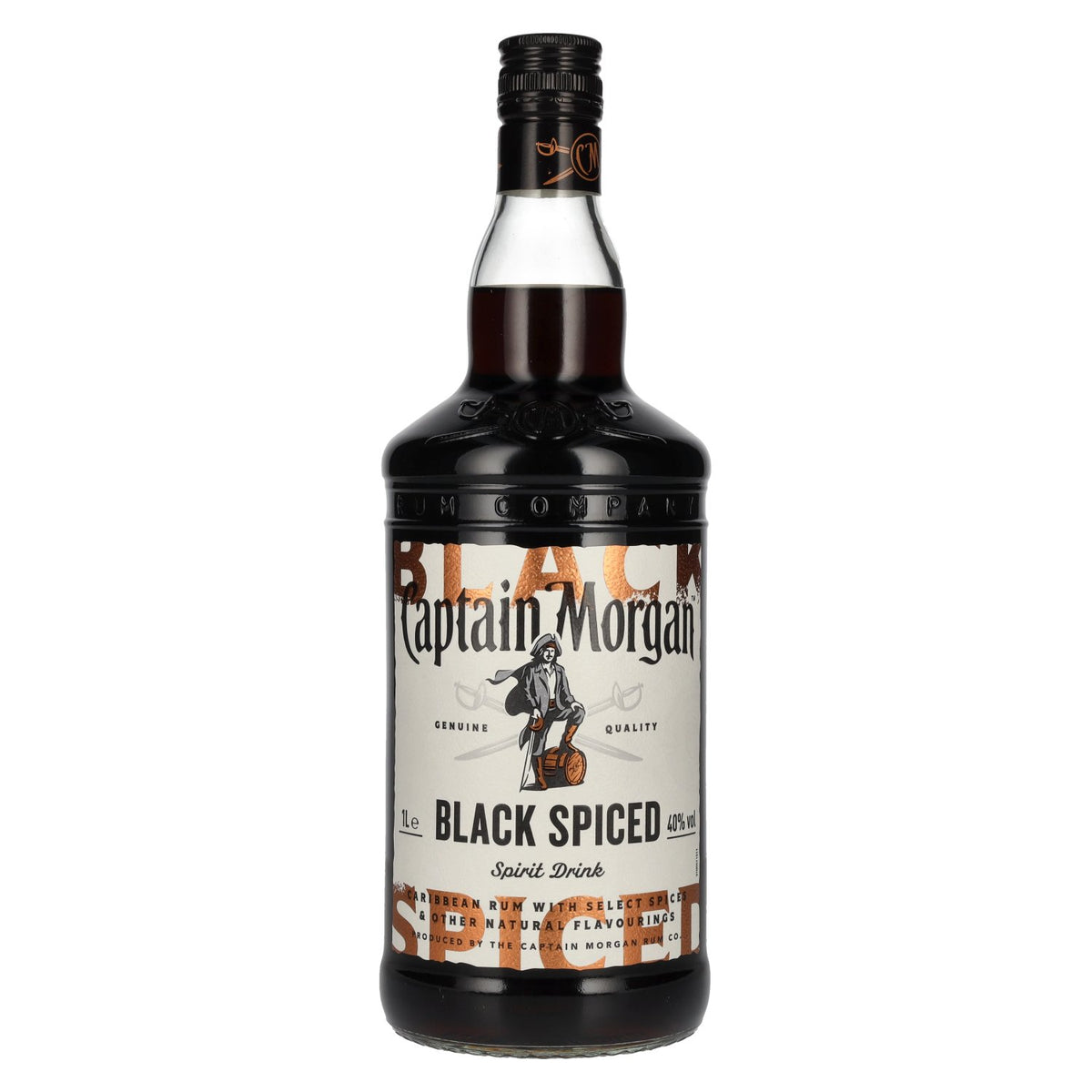 Captain Morgan Black Spiced Premium Spirit Drink 40% vol. 1 l