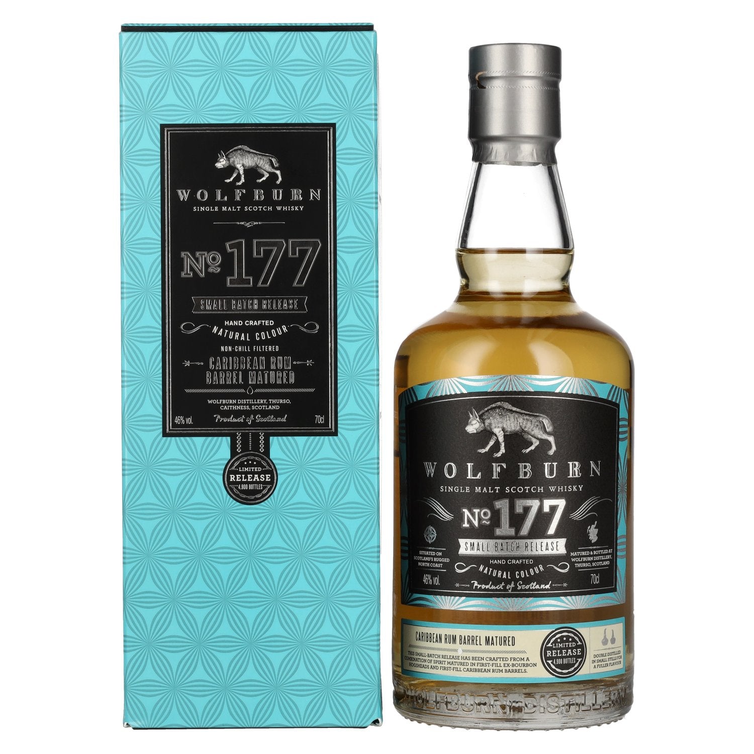 Wolfburn N°177 Single Malt Scotch Whisky Small Batch Release 46% Vol. 0,7l en coffret cadeau