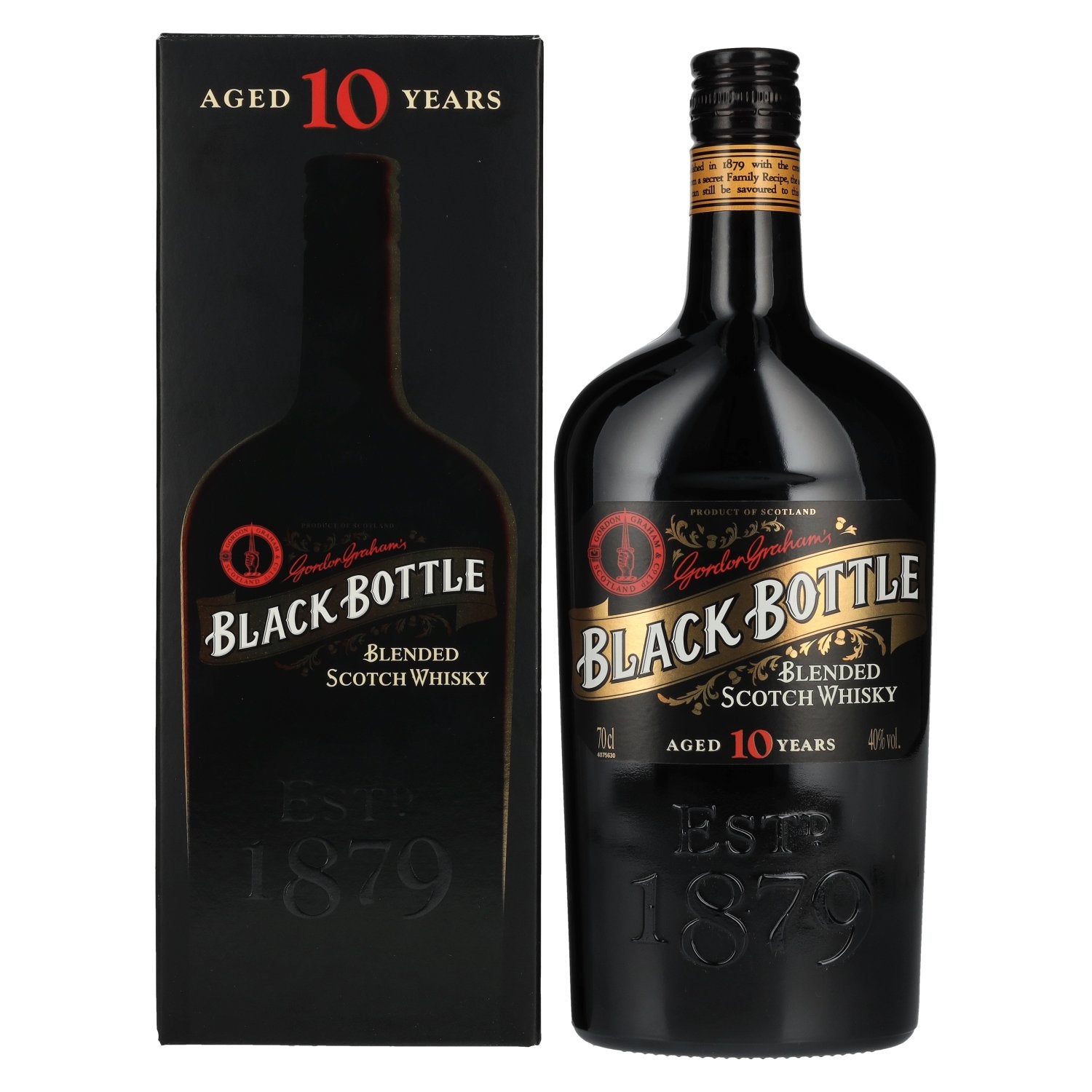 Black Bottle 10 Years Old Blended Scotch Whisky 40% Vol. 0,7l in Geschenkbox